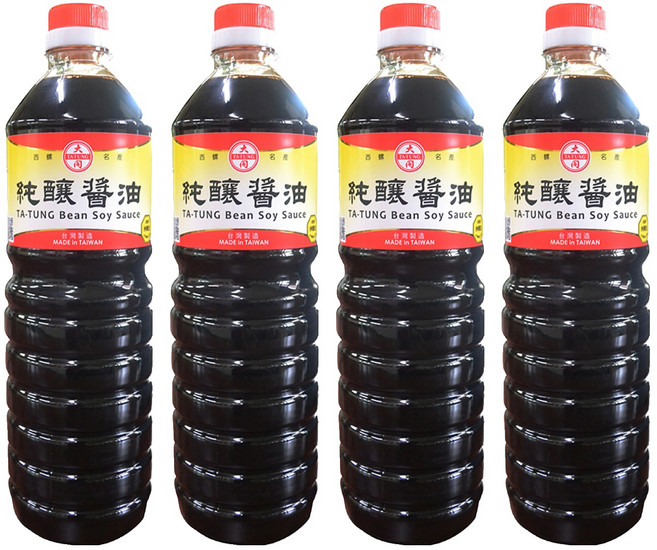 大同醬油 大同純釀造醬油, 1L, 4瓶