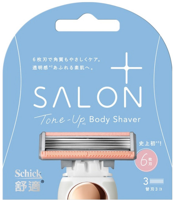 Schick 舒適牌 SALON PLUS 舒綺 極 去角質亮膚仕女除毛刀片 敏感肌用, 3個, 1組