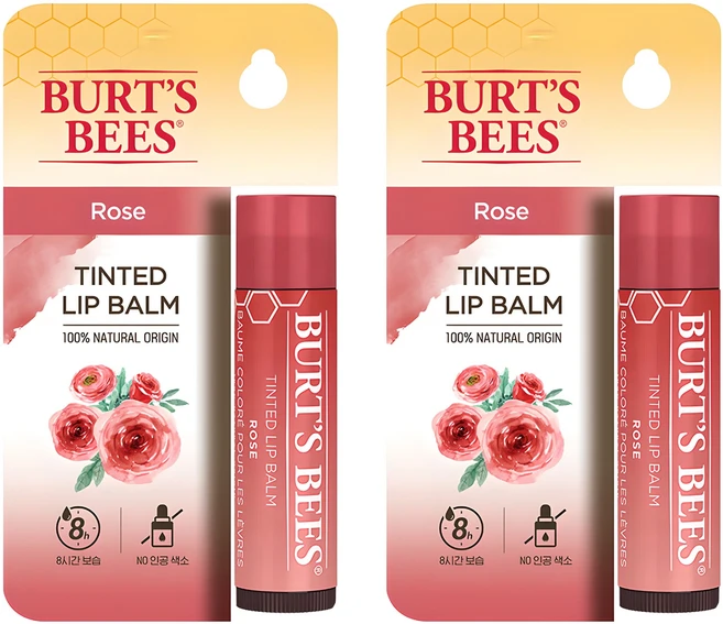 버츠비 틴티드 립 밤, 로즈, 4.25g, 2개 - 쿠팡