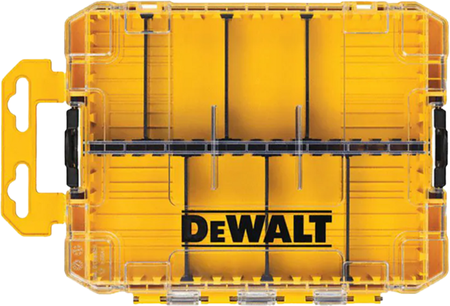 DeWALT 得偉 中型堆疊工具收納盒 空盒附分隔片, 1個