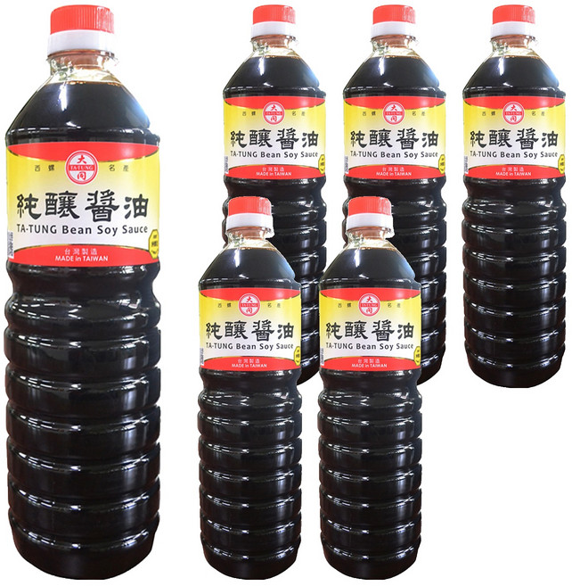 大同醬油 大同純釀造醬油, 1L, 6瓶