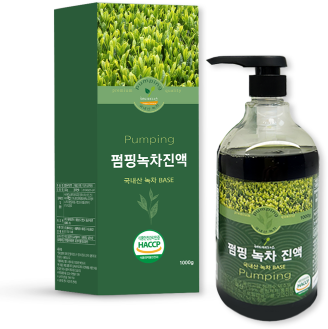 해피테라스 펌핑 녹차 진액, 1kg, 1개