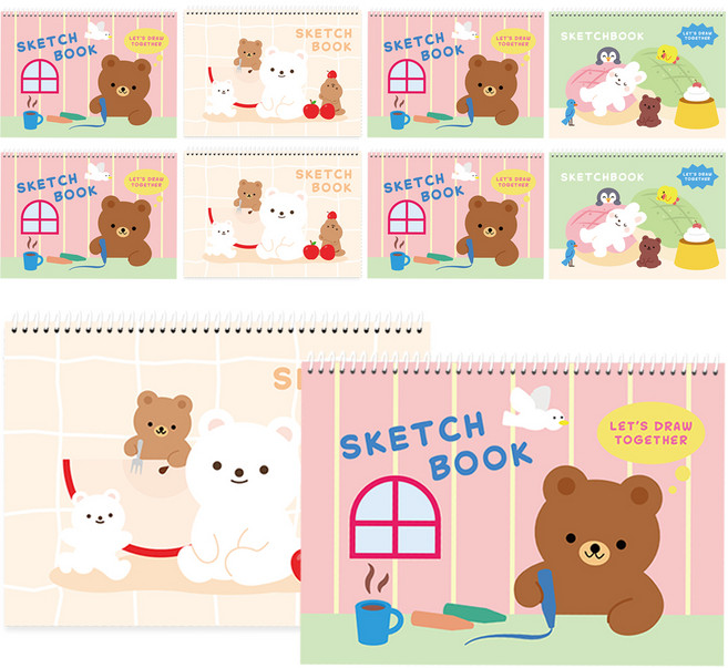 탐사 플러피 스케치북 130g, 8절, 10개, 20매