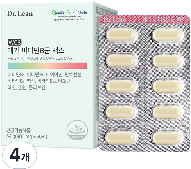 닥터린 메가 비타민B군 맥스, 60정, 4개