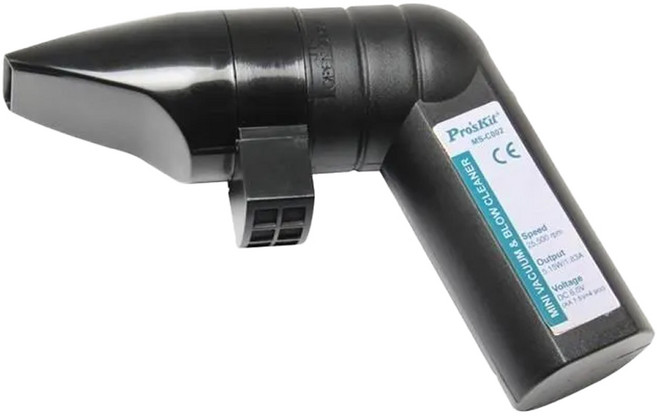 Pro'sKit 寶工 5.16W 手持式 迷你吹吸塵器 附縫隙吸頭 刷頭 延長管 黑色 MS-C002