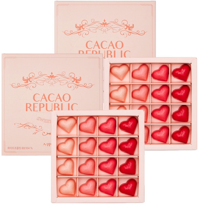 카카오리퍼블릭 스위트하트 16구, 180g, 2개
