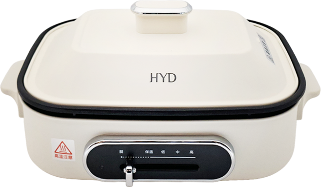 HYD 品宅趣 玩味料理電烤盤 白色 38.5 x 24 x 18 cm, D-582