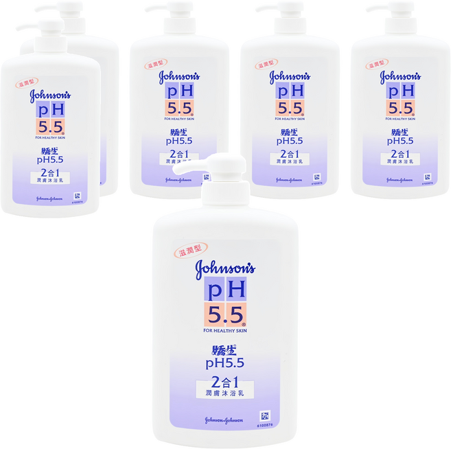 Johnson's 嬌生 嬰兒 PH5.5 2合1潤膚沐浴乳, 1L, 6瓶