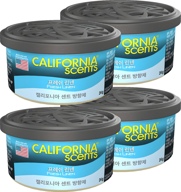 캘리포니아센트 방향제, 4개, 프레쉬 린넨