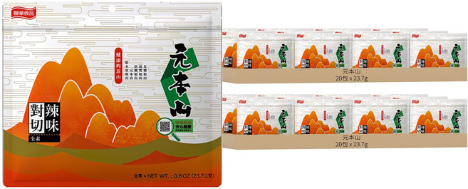 元本山 辣味對切海苔, 23.7g, 40包