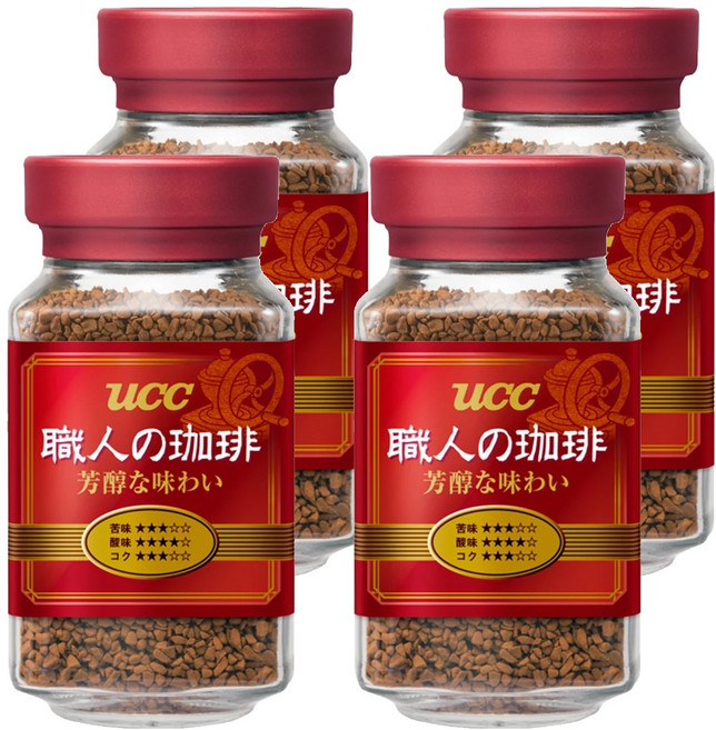 ucc 職人的珈琲 職人芳醇即溶咖啡, 90g, 1瓶, 4瓶