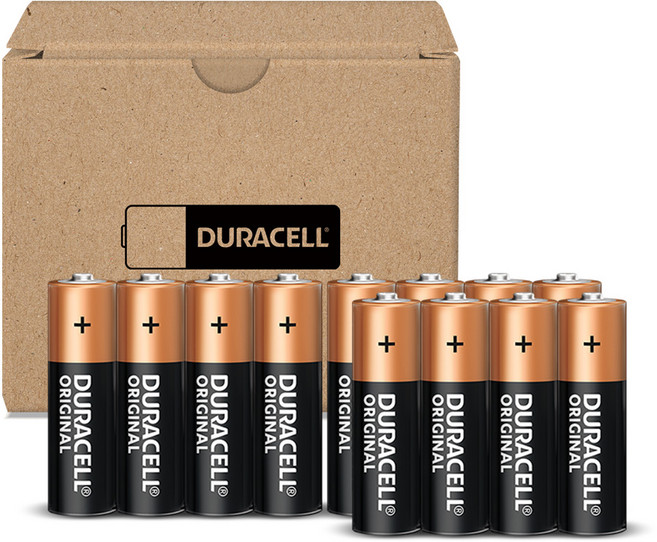 듀라셀 알카라인 보관박스팩 AA 건전지, 12개입, 1개