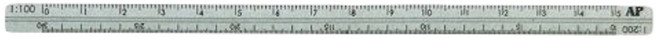 AP. 普思 細軸鋁製比例尺, I0107 顏色隨機, 1支