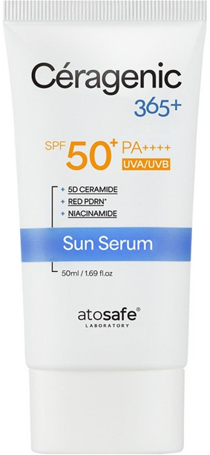 아토세이프 세라제닉 365+ 선 세럼 피부장벽 붉은기 진정 PDRN SPF50+ PA++++, 1개, 50ml