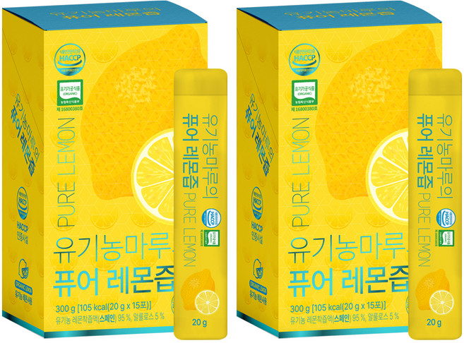 유기농마루 정품 퓨어 레몬즙 스틱, 20g, 30개