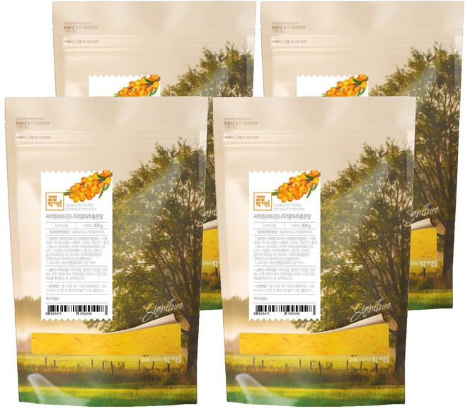 감성먹거리 비타민나무열매추출분말, 4개, 200g