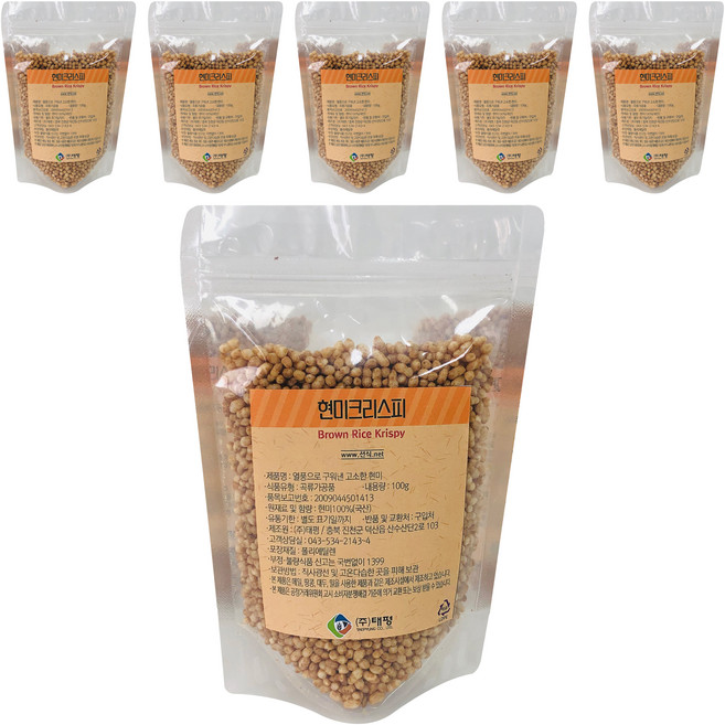 태평선식 현미크리스피, 100g, 6개