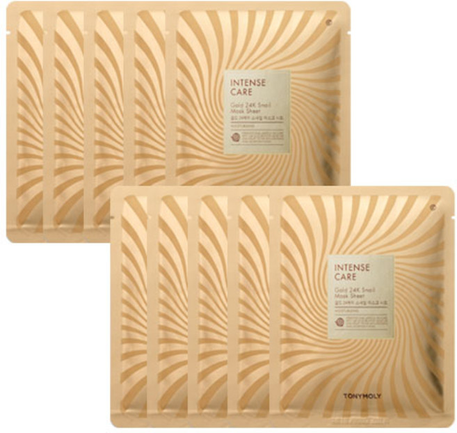 토니모리 인텐스 케어 골드 24K 스네일 마스크 시트, 1개, 10개입