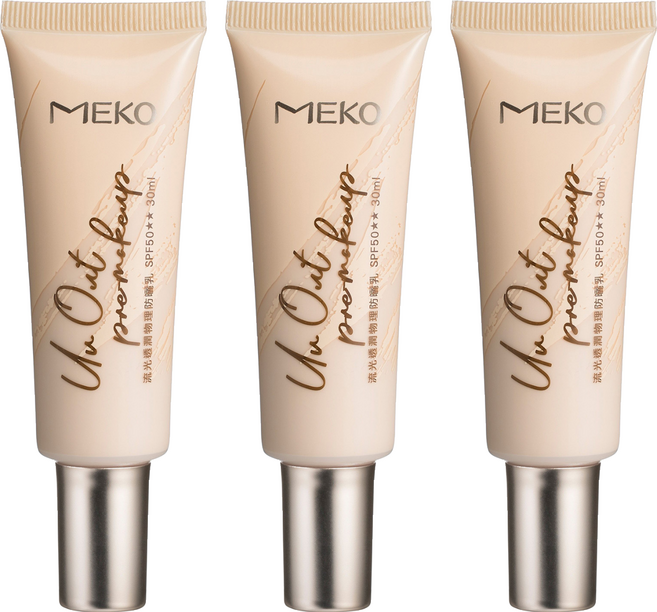 MEKO Uv Out Pre-makeup 流光透潤物理防曬乳 SPF50 EB-055 01晨曦, 3條, 30ml