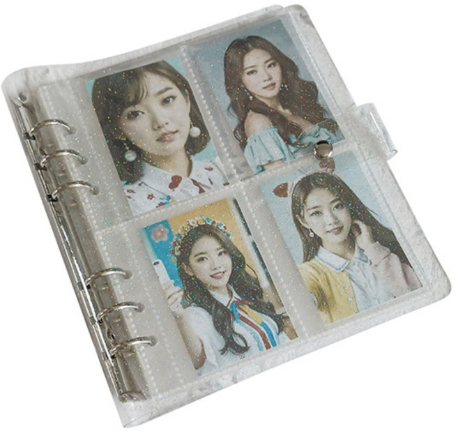 스타리움 투명 포토카드 포카 앨범, 화이트, 200매