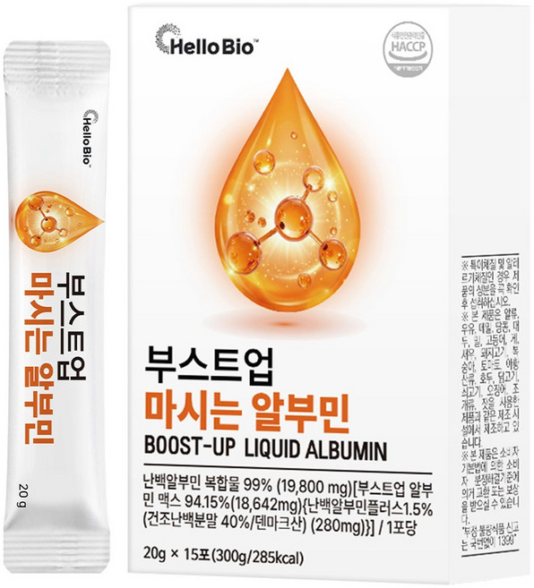 헬로바이오 부스트업 마시는 알부민 15p, 300g, 1개