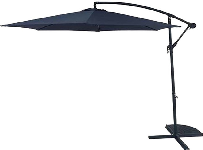 타카쇼 3m 행잉 파라솔 + 리조트 삼각 베이스 세트, 파라솔(네이비) + 삼각 베이스(블랙)