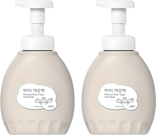 아이깨끗해 프리미엄 클린 비건 폼 핸드솝, 450ml, 2개 - 쿠팡