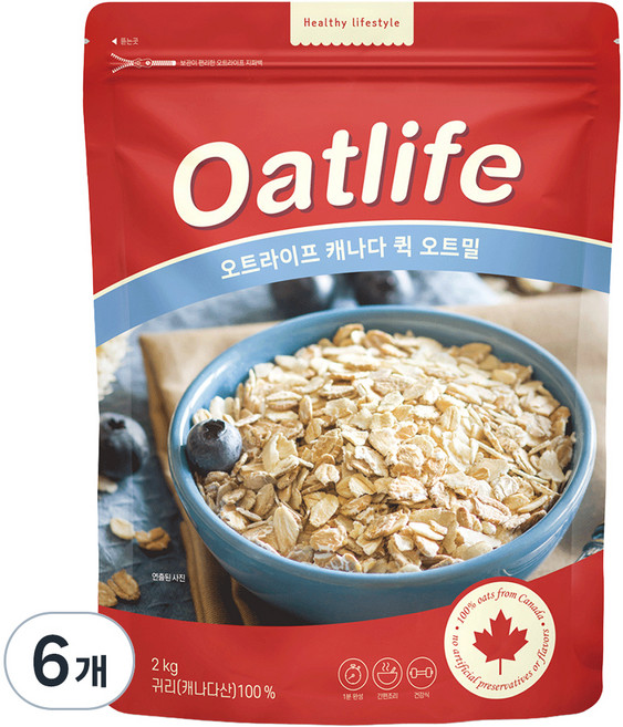 오트라이프 퀵오트밀, 2kg, 6개