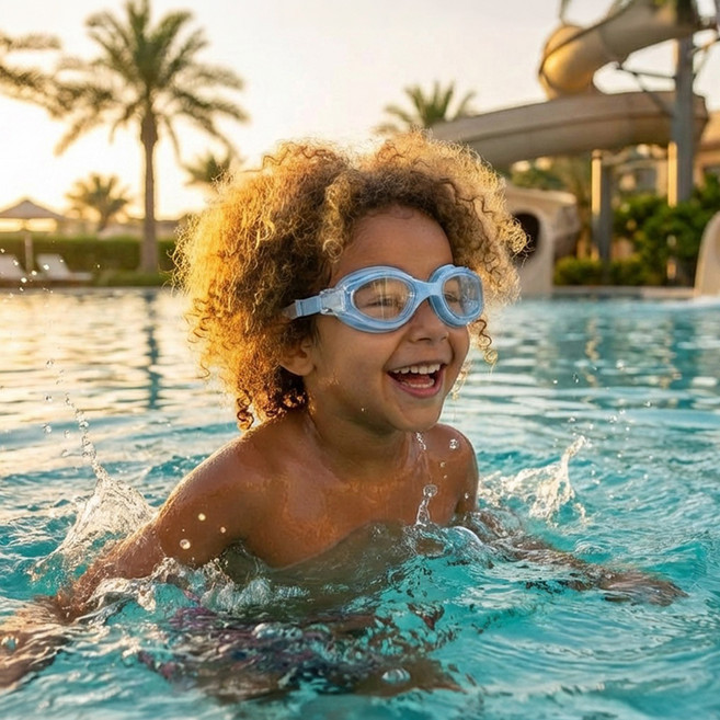 스네프 루미 어린이 수경 귀마개 전용케이스, 스카이블루(수경), 1개