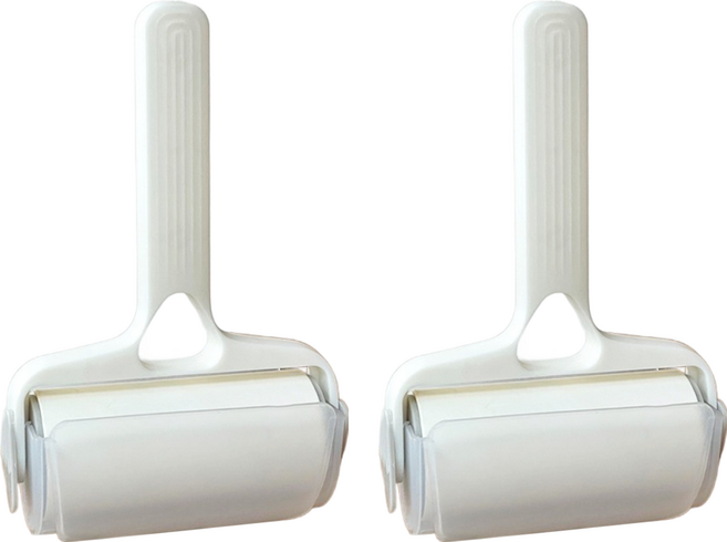 帶蓋黏毛器 白色, 2個