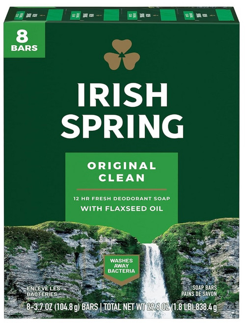 IRISH SPRING 除臭香皂8件組 經典原味, 838.4g, 1個
