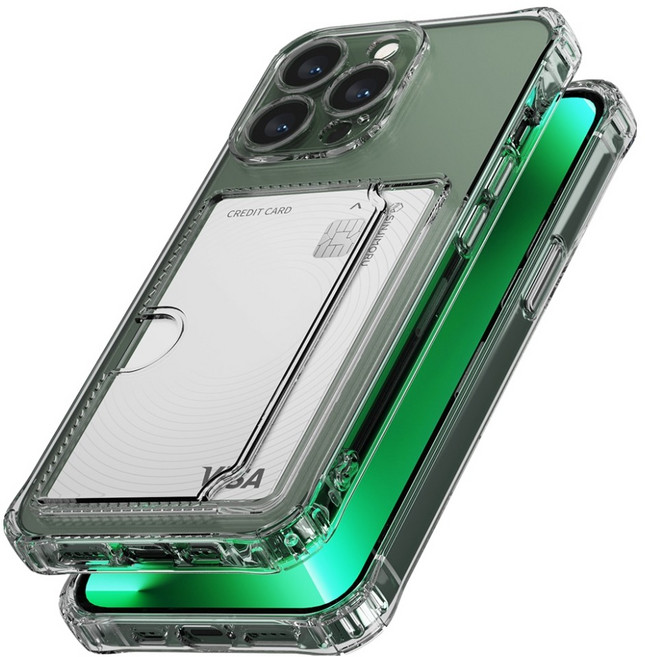 신지모루 갤럭시 아이폰 3장 수납 에어쉴드 카드슬롯 Lite 충격보호 젤리 휴대폰 케이스