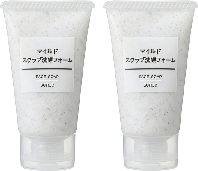 MUJI 無印良品 攜帶用溫和去角質洗面乳, 30g, 2條