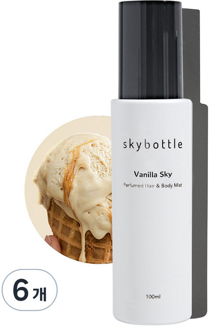 스카이보틀 퍼퓸 헤어 & 바디미스트 바닐라스카이, 6개, 100ml