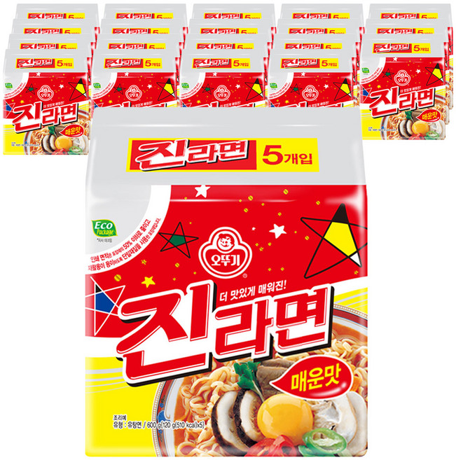 오뚜기 진라면 매운맛 120g, 100개