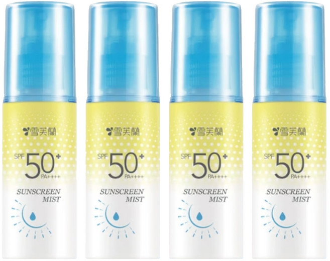 雪芙蘭 超水感晶透水霧防曬噴霧 SPF50, 60ml, 96g, 4瓶
