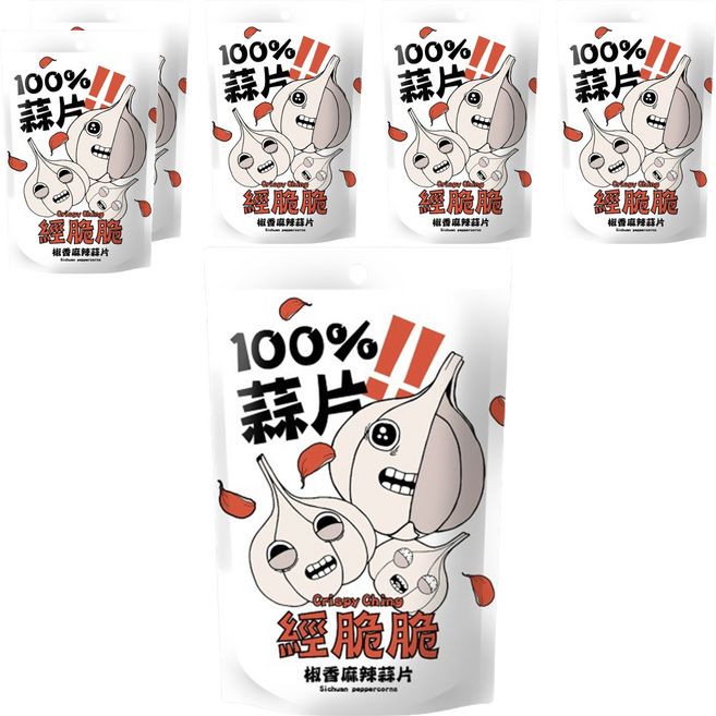 Crispy Ching 經脆脆 100%蒜片 椒香麻辣, 35g, 6包