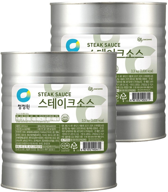 청정원 스테이크소스, 3.3kg, 2개