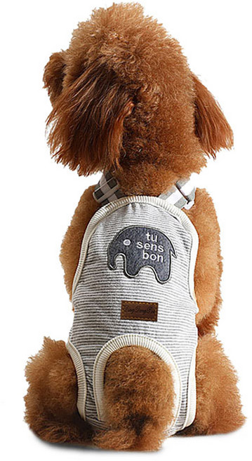 딩동펫 강아지 서스펜더 코끼리 위생팬티, 대형, 1개입, 1개