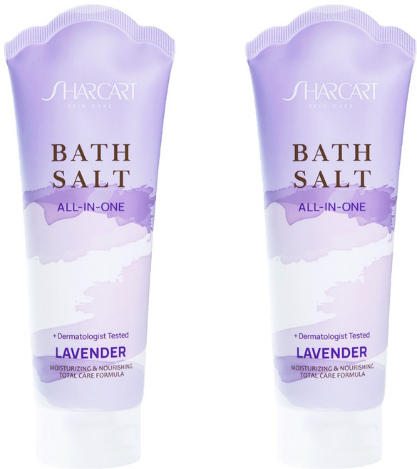 샤카트 올인원 배쓰솔트 두피스켈링 바디스크럽 라벤더향, 2개, 200g