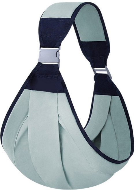 愛源美 新生兒前抱式背帶 布款, 淡湖綠