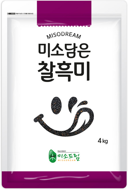 미소담은 찰흑미, 4kg, 1개