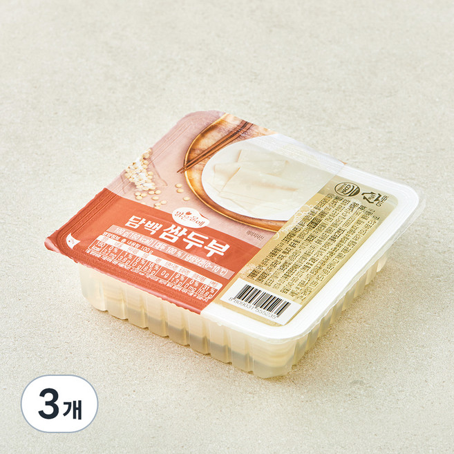 맑은물에 담백 쌈두부, 100g, 3개