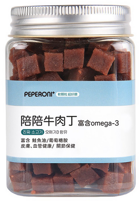 PEPE-RONI 陪陪肉肉 狗零食, 牛肉丁, 180g, 1罐