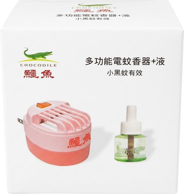 鱷魚 多功能電蚊香器 + 液體電蚊香, 46ml, 1組