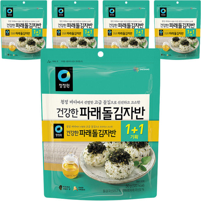 청정원 파래돌김자반 1+1, 100g, 5개