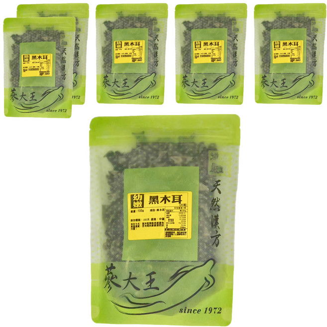 蔘大王 幼嫩黑木耳/川耳, 100g, 6包