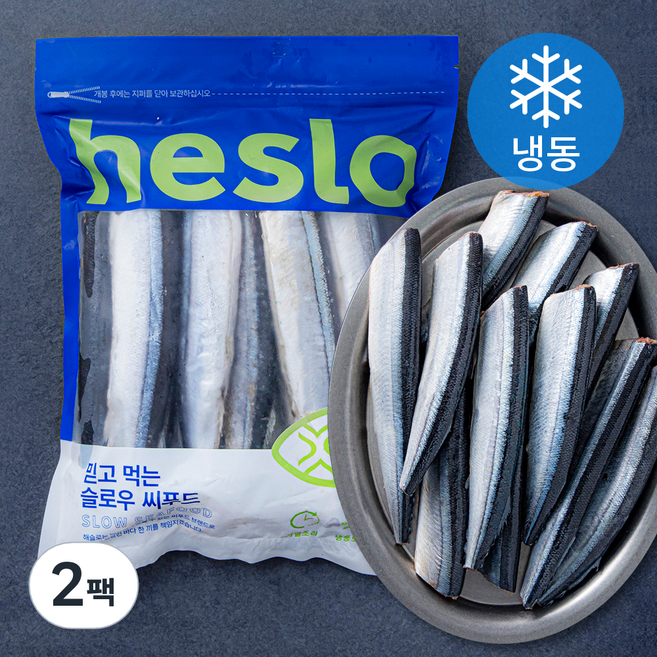 해슬로 손질 꽁치 (냉동), 2팩, 1kg