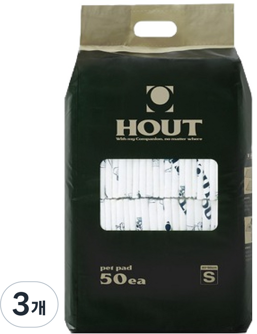하웃 강아지 두꺼운 고흡수 배변패드 35g, 50개입, 3개