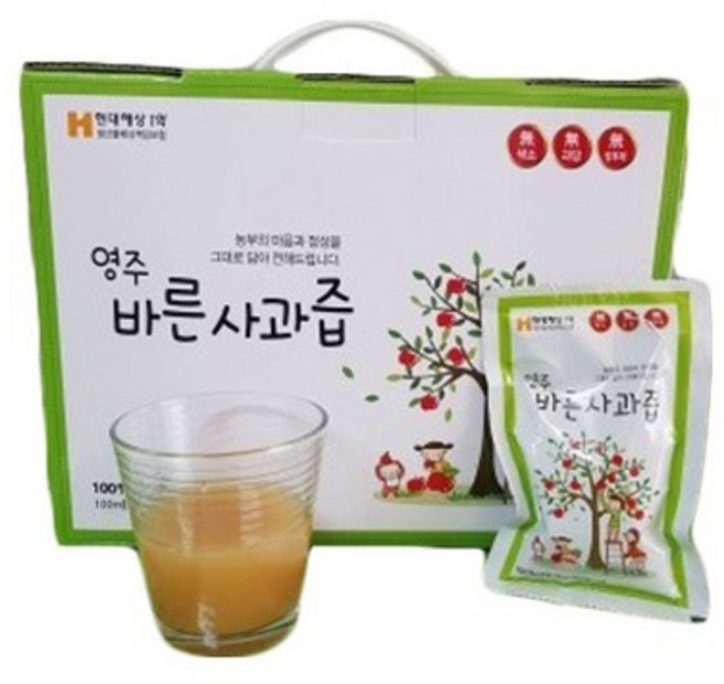 영주 바른사과즙, 5L, 1박스